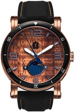 Load image into Gallery viewer, "The Waterman" Hawaiian Koa Wood Watch (47mm, Rose-Gold & Silicone)