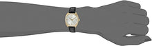 Load image into Gallery viewer, Caravelle Retro Quartz Ladies Watch, Stainless Steel with Black Leather Strap, Gold-Tone (Model: 44L249)