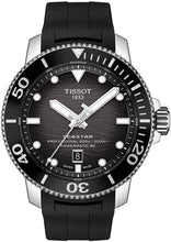 Load image into Gallery viewer, Tissot Men's Seastar 2000 Professional Stainless Steel Swiss Automatic Diving Watch with Rubber Strap, Black, 22 (Model: T1206071744100)