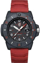 Load image into Gallery viewer, Luminox Mens Navy Seal Red Rubber Strap Black Dial Military Dive Watch
