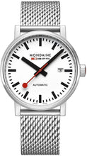 Load image into Gallery viewer, Mondaine Official Swiss Railways Automatic Watch EVO2 | White/Mesh Bracelet