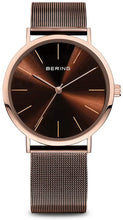 Load image into Gallery viewer, BERING Men's Quartz Watch with Stainless Steel Strap, Brown, 18 (Model: 13436-265)
