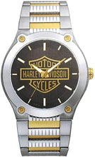 Load image into Gallery viewer, Harley-Davidson Men's Gold Bar & Shield Stainless Steel Watch, Silver 78A126