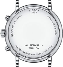 Load image into Gallery viewer, Tissot Mens Tissot Carson Premium Chronograph 316L Stainless Steel case Swiss Quartz Watch, Black, Leather, 20 (T1224171603300)
