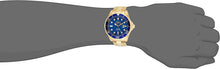 Load image into Gallery viewer, Invicta Men's 14357 Pro Diver Blue Carbon Fiber Dial 18k Gold Ion-Plated Stainless Steel Watch