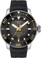 Load image into Gallery viewer, Tissot Mens Tissot Seastar 2000 Professional Powermatic 80 316L Stainless Steel case Automatic Watch, Black, Rubber, 22 (T1206071744101)