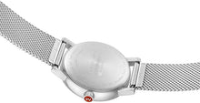 Load image into Gallery viewer, Mondaine SBB Swiss-Quartz Watch with Stainless-Steel Strap, Silver, 18 (Model: MSE.35110.SM)