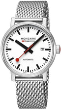 Load image into Gallery viewer, Mondaine Official Swiss Railways Automatic Watch EVO2 | White/Mesh Bracelet