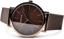 Load image into Gallery viewer, BERING Men's Quartz Watch with Stainless Steel Strap, Brown, 18 (Model: 13436-265)