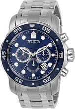 Load image into Gallery viewer, Invicta Men's Pro Diver Scuba 48mm Stainless Steel Chronograph Quartz Watch, Silver/Blue (Model: 0070)