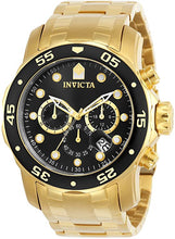 Load image into Gallery viewer, Invicta Men's Pro Diver Scuba 48mm Gold Tone Stainless Steel Chronograph Quartz Watch, Gold/Black (Model: 0072)