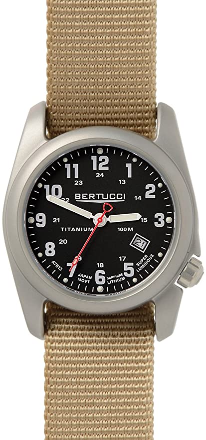 Bertucci Beige Black Dial Quartz Analog Men's Watch 12724 Bertucci