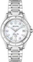 Load image into Gallery viewer, Bulova Marine Star Quartz Ladies Watch, Stainless Steel Diamond , Silver-Tone (Model: 96P201)