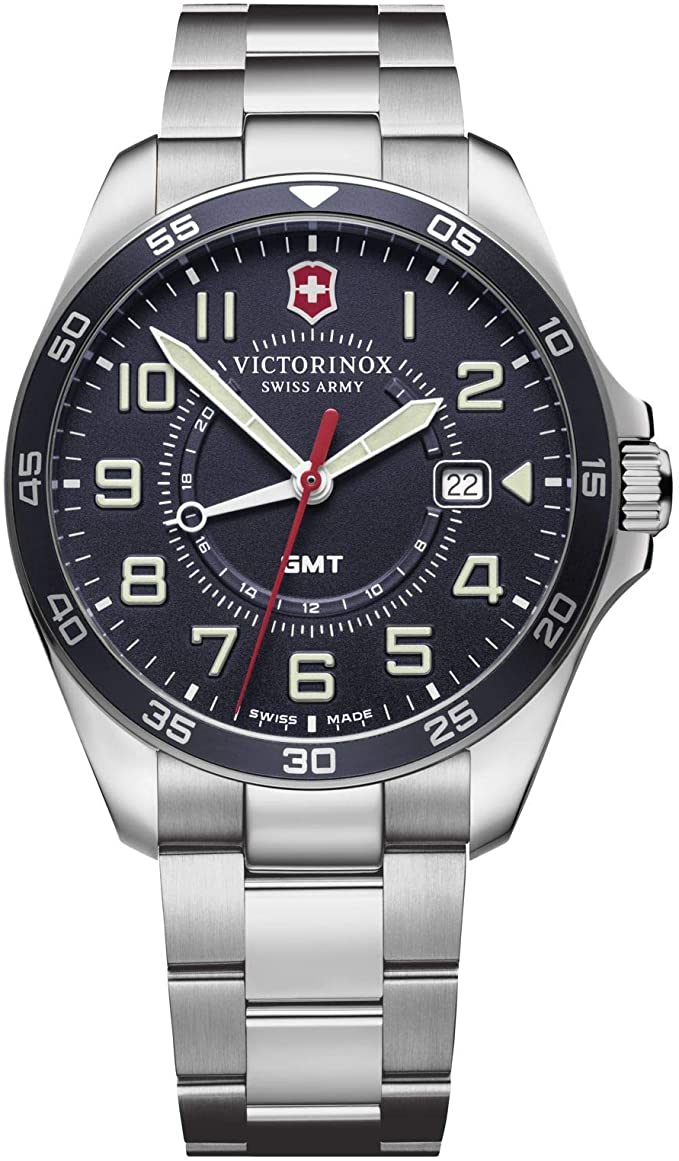 Victorinox FieldForce GMT Blue dial, Silver SST Bracelet