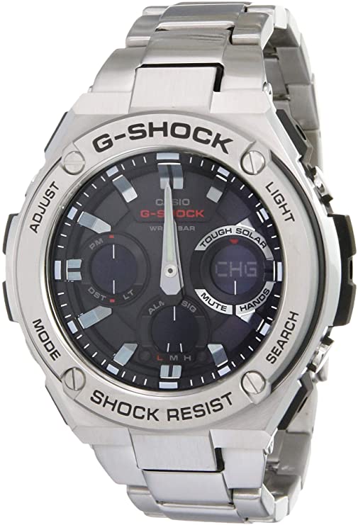 Casio Men's G SHOCK Quartz Watch with Stainless-Steel Strap, Silver, 25.85 (Model: GST-S110D-1ADR (G604)