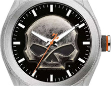 Load image into Gallery viewer, Harley-Davidson Men's Multi-Layer Willie G Skull Medallion Watch, Leather 76A156