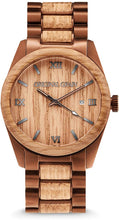 Load image into Gallery viewer, Original Grain Whiskey Espresso Wood Watch - Classic Collection Analog Watch - Japanese Quartz Movement - Wood and Brushed Espresso Stainless Steel - Water Resistant - Wrist Watch for Men - 43MM