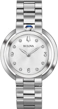 Load image into Gallery viewer, Bulova Rubaiyat Quartz Ladies Watch, Stainless Steel Diamond , Silver-Tone (Model: 96P184)