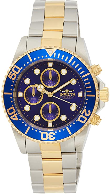 Invicta Men's Pro Diver Steel and Gold Tone Stainless Steel Quartz Watch, Two Tone (Model: 1773)