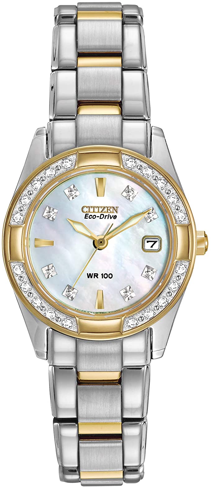 Citizen Women's Eco-Drive Diamond-Accented Watch with Date, EW1824-57D