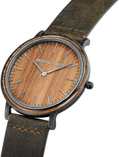 Load image into Gallery viewer, Original Grain Koa Stonewashed Wood Watch - Minimalist Collection Analog Watch - Japanese Quartz Movement - Wood and Stainless Steel - Water Resistant - Hawaiian Koa Wrist Watch - 40MM