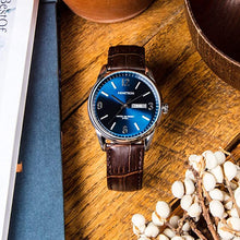 Load image into Gallery viewer, Armitron Men's 20/5048NVSVBN Day/Date Function Brown Croco-Grain Leather Strap Watch