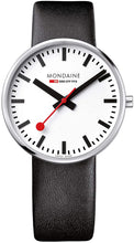 Load image into Gallery viewer, Mondaine Men&#39;s SBB Stainless Steel Swiss-Quartz Watch with Leather Strap, Black (Model: MSX.4211B.LB)
