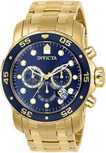 Load image into Gallery viewer, Invicta Men's Pro Diver Scuba 48mm Gold Tone Stainless Steel Chronograph Quartz Watch, Gold/Blue (Model: 0073)