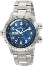 Load image into Gallery viewer, Hamilton Khaki Aviation X-Wind Day Date Swiss Automatic Watch 45mm Case, Blue Dial, Silver Stainless Steel Bracelet (Model: H77765141)
