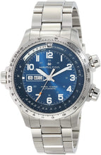 Load image into Gallery viewer, Hamilton Khaki Aviation X-Wind Day Date Swiss Automatic Watch 45mm Case, Blue Dial, Silver Stainless Steel Bracelet (Model: H77765141)