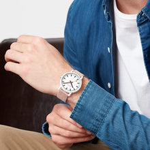 Load image into Gallery viewer, Mondaine Essence White Dial Red Cork Strap Quartz Unisex Watch MS1.41110.LP Mens/Ladies Watches