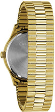 Load image into Gallery viewer, Caravelle Traditional Quartz Mens Watch, Stainless Steel Gold-Tone Expansion, Gold-Tone (Model: 44B117)