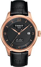 Load image into Gallery viewer, Tissot Men's Le Locle COSC Stainless Steel Swiss Automatic Watch with Leather Calfskin Strap, Black, 18 T0064083605700