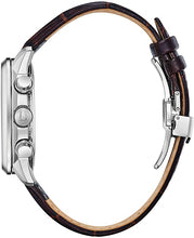 Load image into Gallery viewer, Bulova Classic Chronograph Mens Watch, Stainless Steel with Brown Leather Strap, Silver-Tone (Model: 96B311)