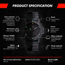 Load image into Gallery viewer, Luminox XS.0301.BO.L Mens Analogue Classic Quartz Connected Wrist Watch with PU Strap