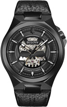 Load image into Gallery viewer, Bulova Classic Automatic Mens Stainless Steel with Black Leather StrapMaquina, Black (Model: 98A238)