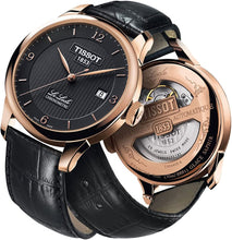 Load image into Gallery viewer, Tissot Men's Le Locle COSC Stainless Steel Swiss Automatic Watch with Leather Calfskin Strap, Black, 18 T0064083605700