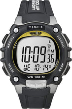 Load image into Gallery viewer, Timex Men's T5E231 Ironman Classic 100 Black/Yellow Resin Strap Watch