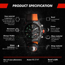 Load image into Gallery viewer, Luminox XB.3749 Bear Grylls Mens Watch Survival Master Series 45mm Black/Orange Stainless Steel Swiss Made 300 M Water Resistance