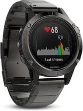 Load image into Gallery viewer, Garmin fēnix 5, Premium and Rugged Multisport GPS Smartwatch, Sapphire Glass, Slate Gray with Metal Band