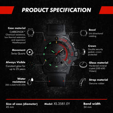 Load image into Gallery viewer, Luminox Navy Seal XS.3581.EY Mens Watch 45mm - Military Dive Watch in Black Date Function Chronograph 200m Water Resistant