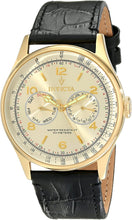 Load image into Gallery viewer, Invicta Men's 6750 Vintage Light Gold Tone Dial Black Leather Watch