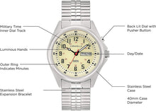 Load image into Gallery viewer, Caravelle Traditional Quartz Mens Stainless Steel Expansion Light Up 43C124