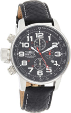 Load image into Gallery viewer, Invicta Men&#39;s Force Stainless Steel Japanese-Quartz Watch with Leather-Pig-Skin Strap, Black, 22 (Model: 2770)
