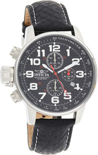 Load image into Gallery viewer, Invicta Men's Force Stainless Steel Japanese-Quartz Watch with Leather-Pig-Skin Strap, Black, 22 (Model: 2770)