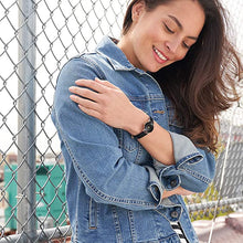 Load image into Gallery viewer, Armitron Women's 75/2447BLK Diamond-Accented Watch with Black Leather Band