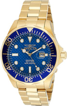 Load image into Gallery viewer, Invicta Men's 14357 Pro Diver Blue Carbon Fiber Dial 18k Gold Ion-Plated Stainless Steel Watch