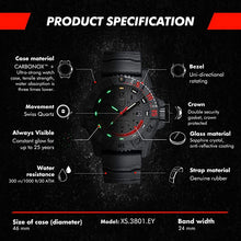 Load image into Gallery viewer, Luminox XS.3801.EY Master Carbon Navy Seal Foundation Limited Edition Mens Watch
