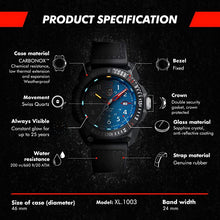 Load image into Gallery viewer, Luminox Mens Watch ICE-SAR Arctic Blue Dial 46mm (XL.1003/1000 Series): 200 Meter Water Resistant + Sapphire Crystal + Constant Night Visibility