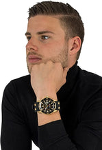 Load image into Gallery viewer, Invicta Men's Pro Diver Scuba GMT 48mm Gold Tone Stainless Steel Quartz Watch with Black Silicone Strap, Black (Model: 6991)